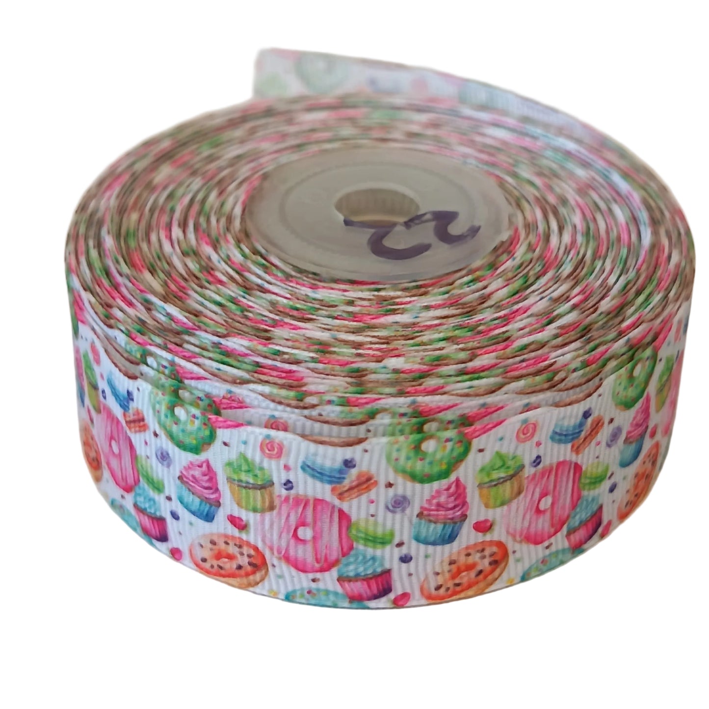 Donuts 25mm ribbon grosgrain