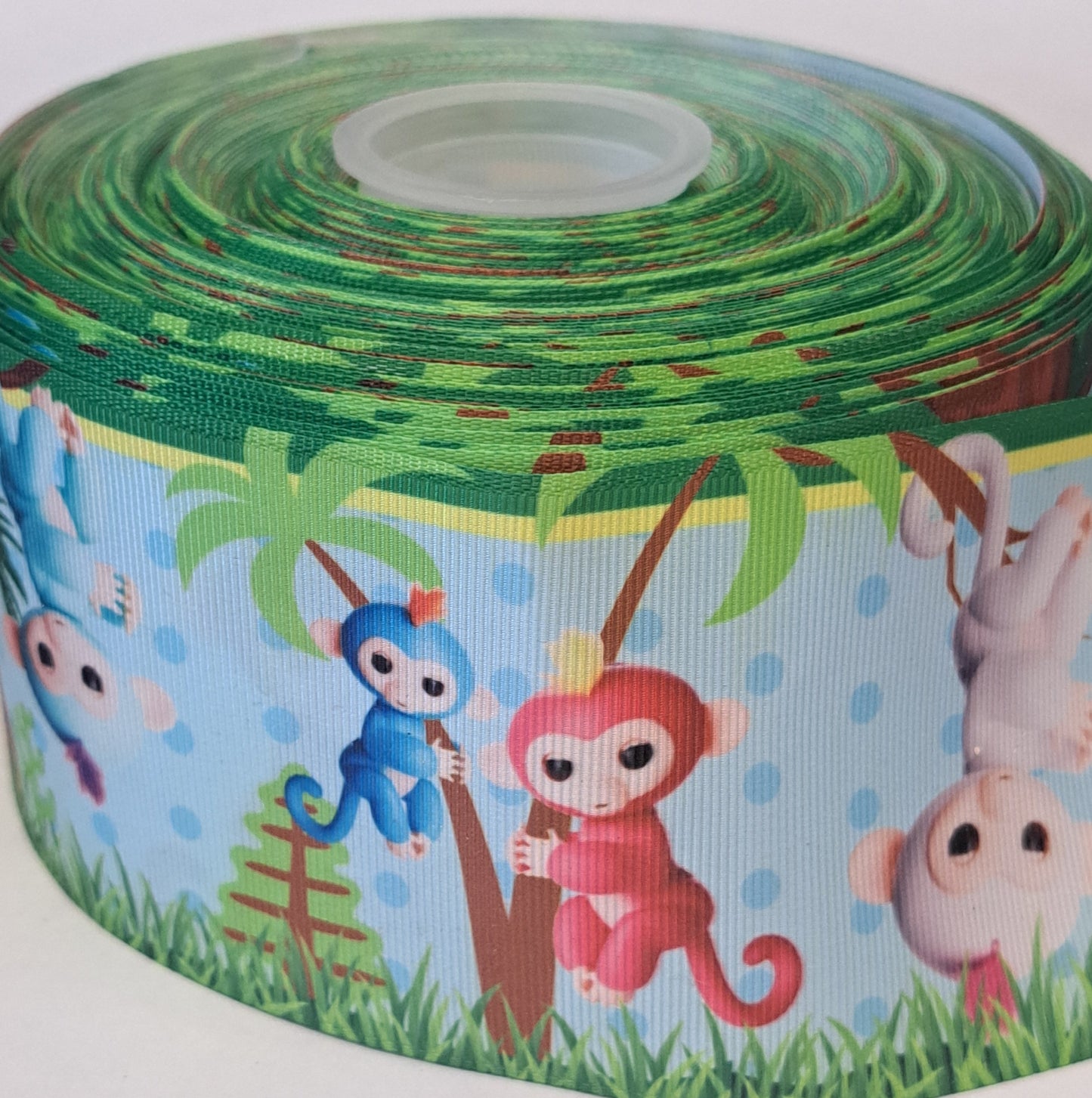 Monkeys 3 inch grosgrain ribbon