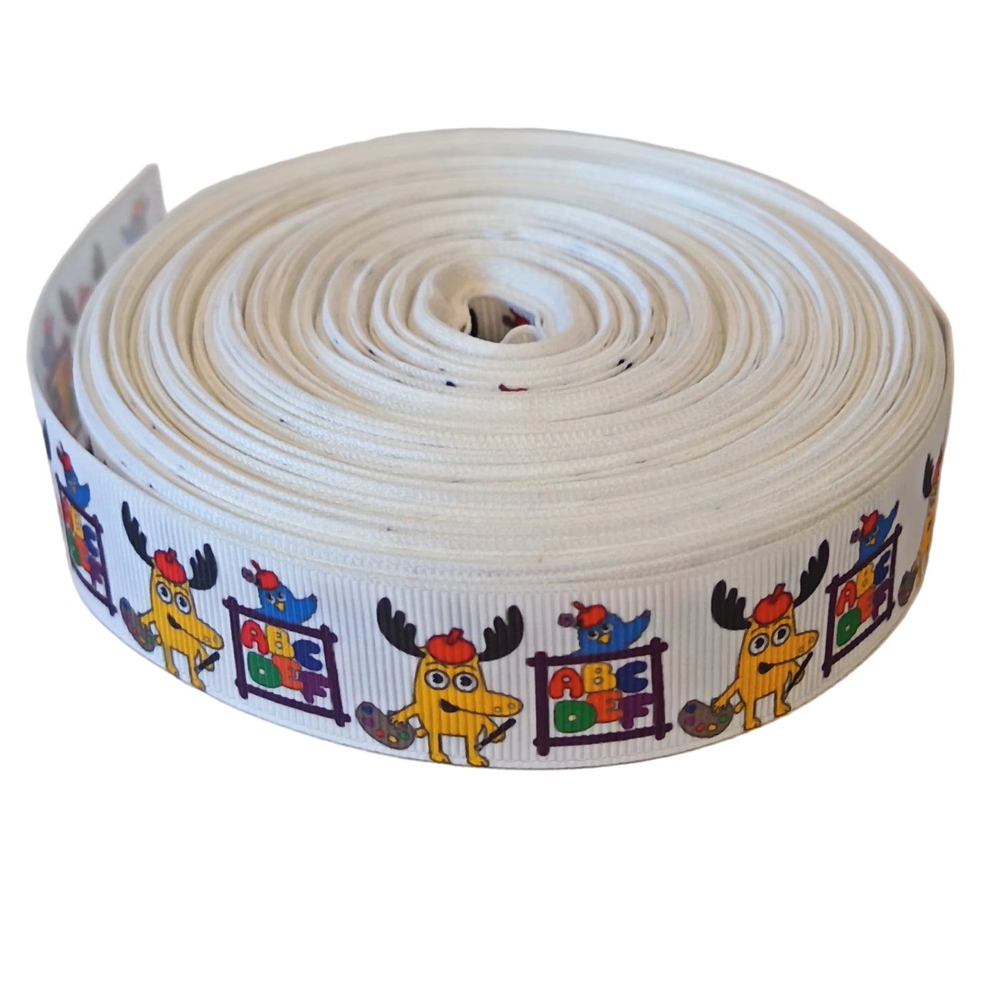 Abcdef 25mm ribbon grosgrain