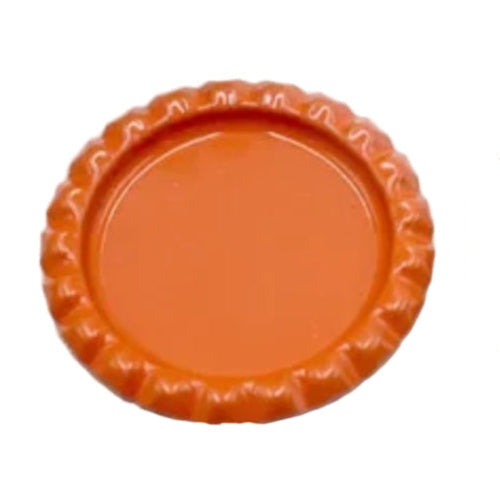 orange bottle cap on a white background