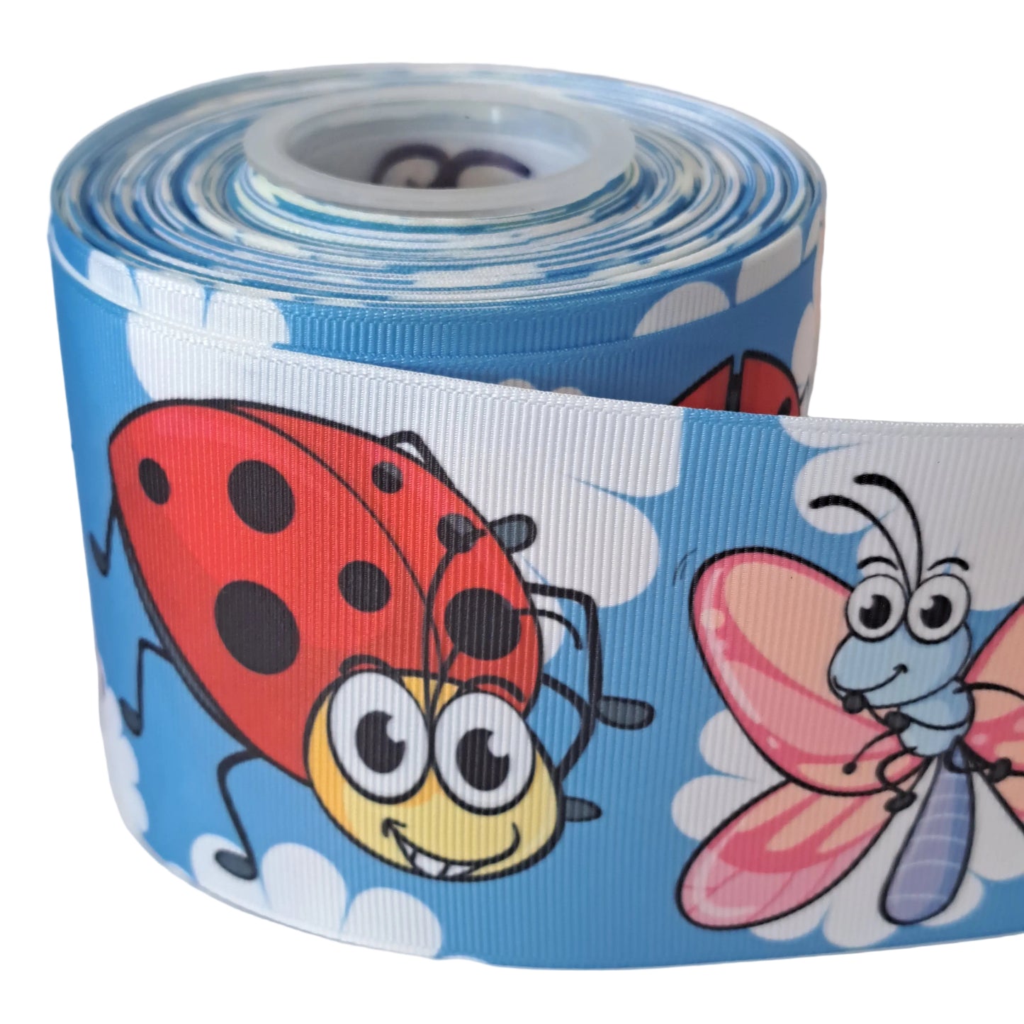 Ladybir grosgrain ribbon 3 inch 75mm