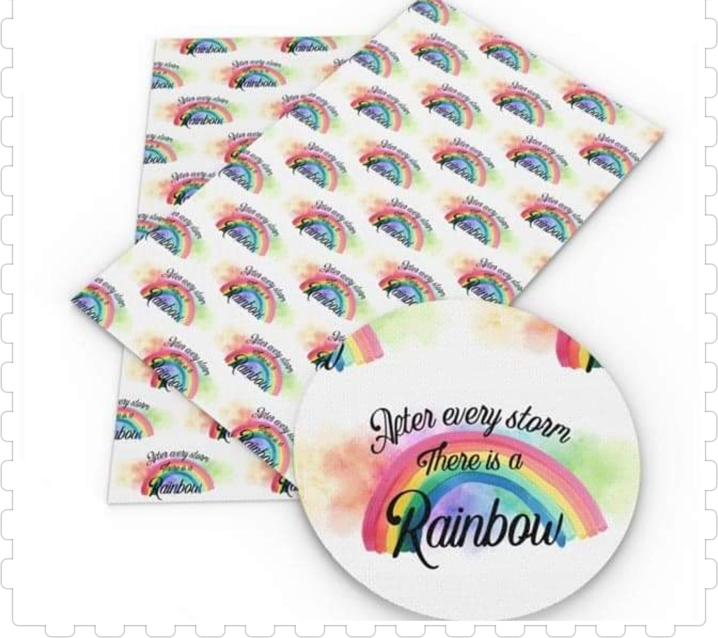 Set of colorful rainbow-themed products with motivational text on a white background