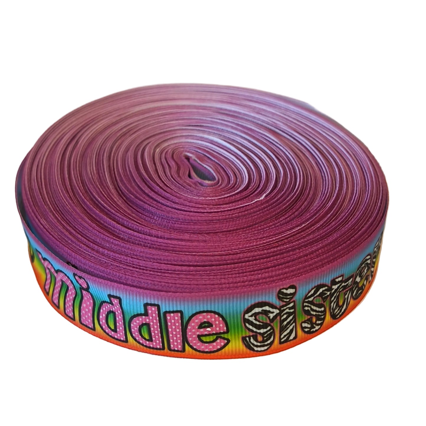 Middle sister multi coloured
25mm ribbon