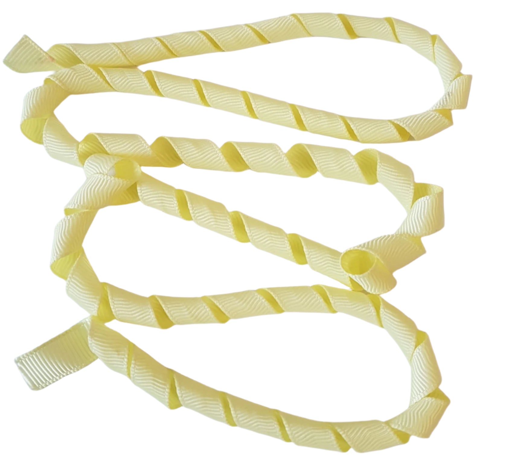 Yellow ribbon on a white background