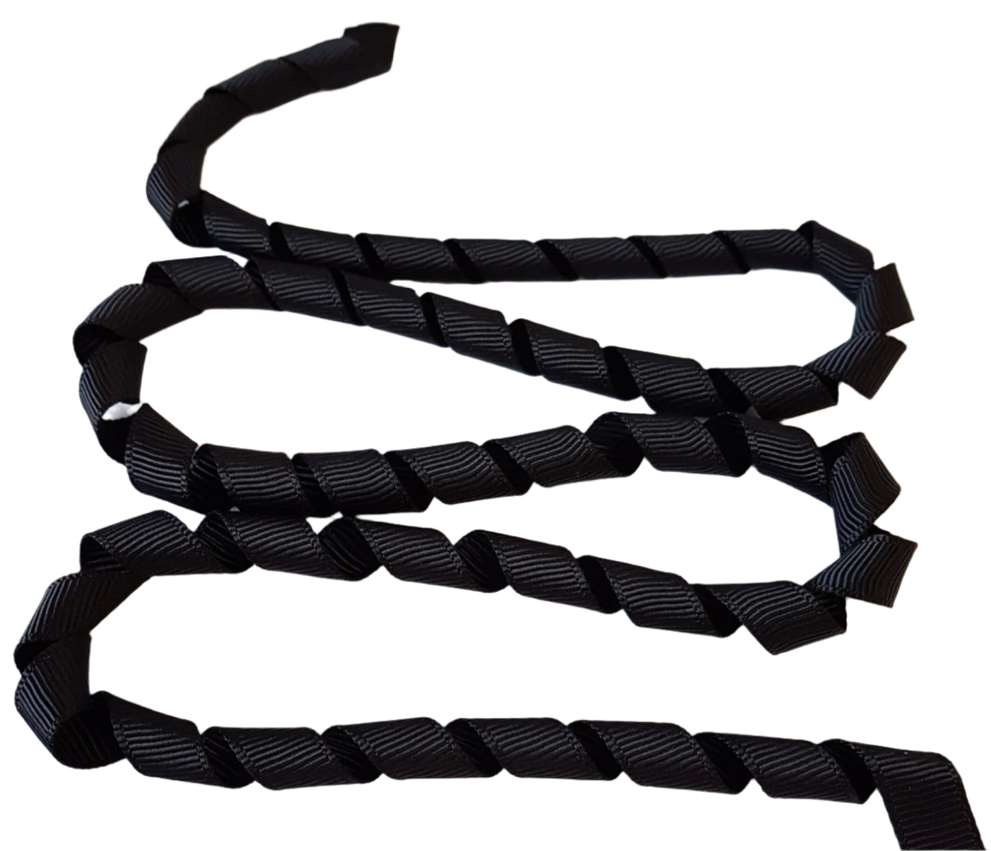 Black ribbon on a white background