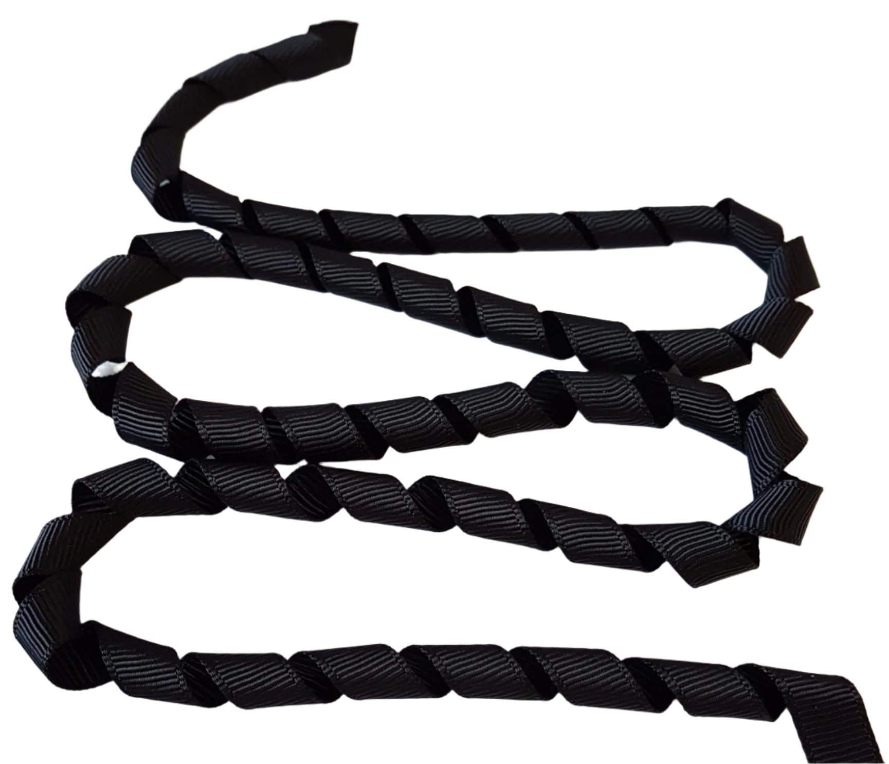 Black ribbon on a white background
