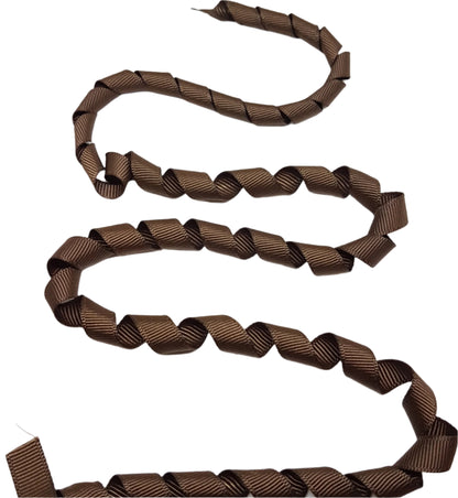 Brown ribbon on a white background