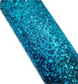 Turquoise glittery fabric on a white background
