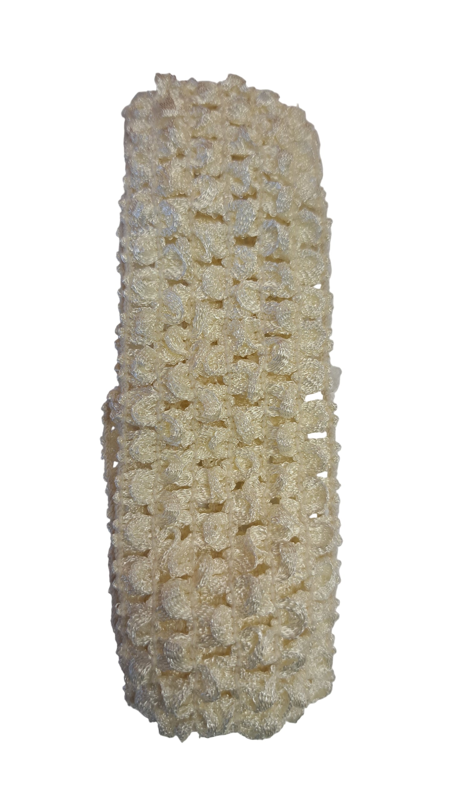 Crochet head band cream