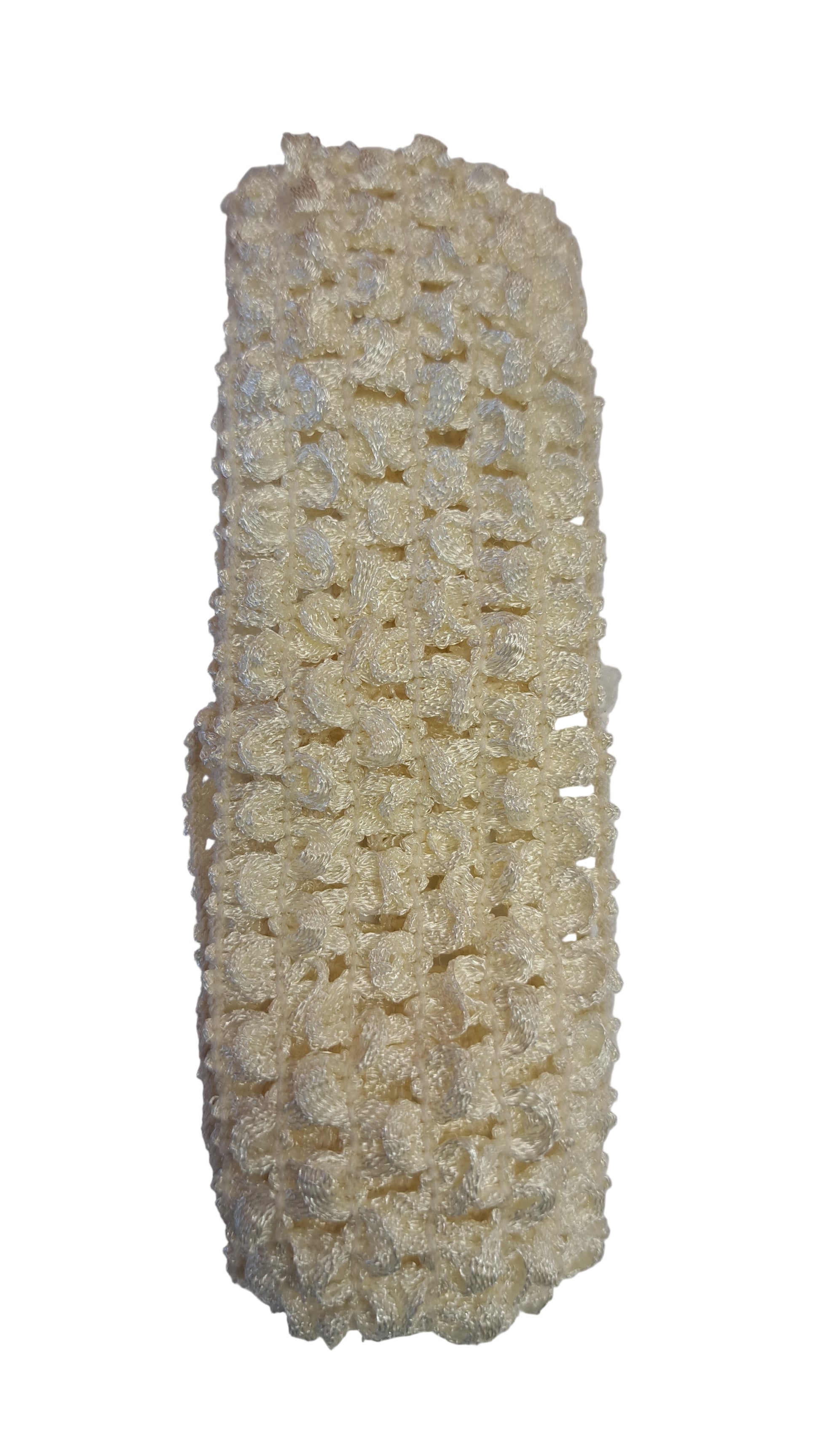 Crochet head band cream
