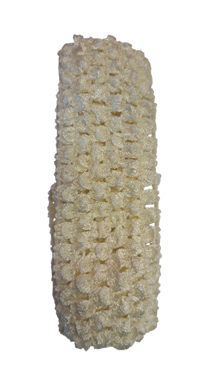 Crochet head band cream