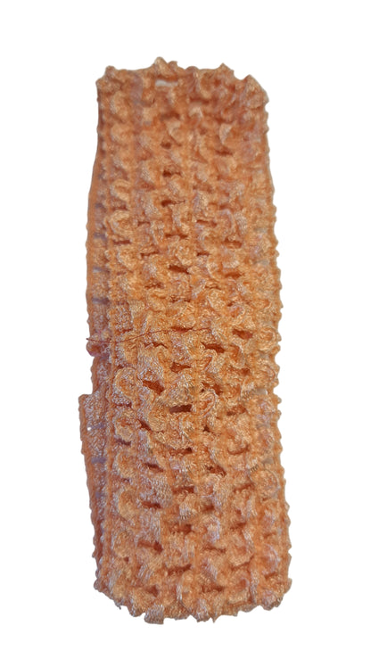 Crochet head bands peach