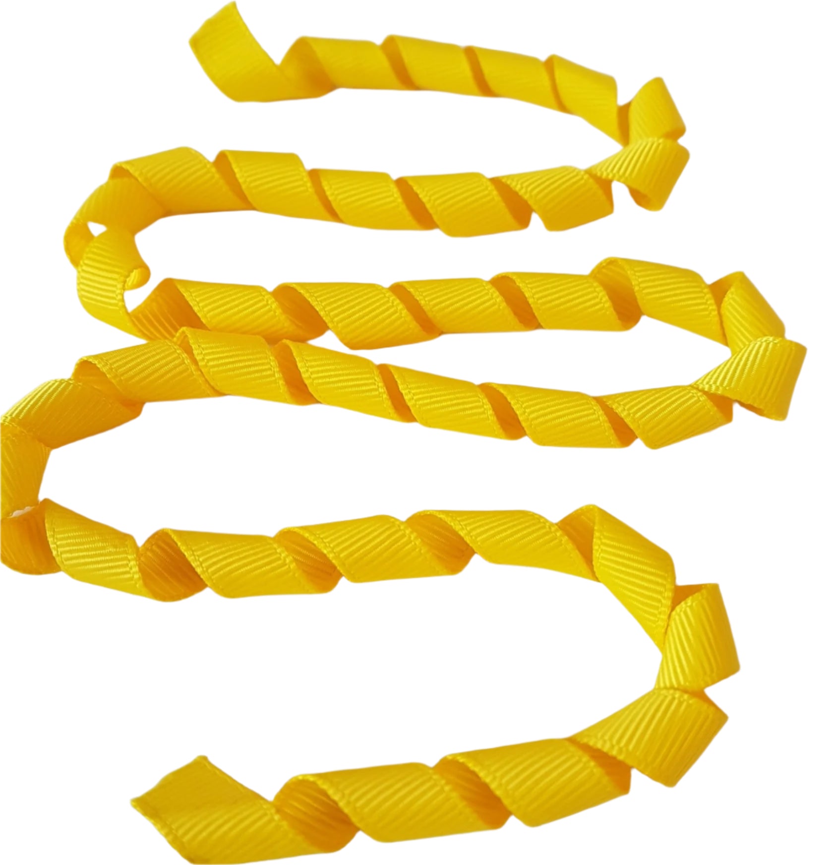 Yellow ribbon on a white background