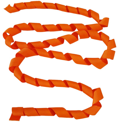 Orange ribbon on a white background