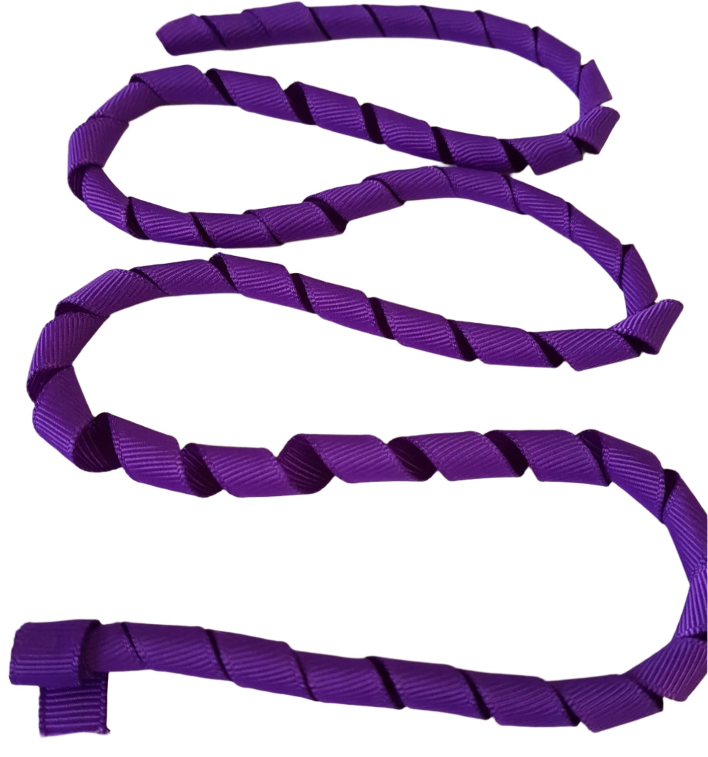Purple ribbon on a white background