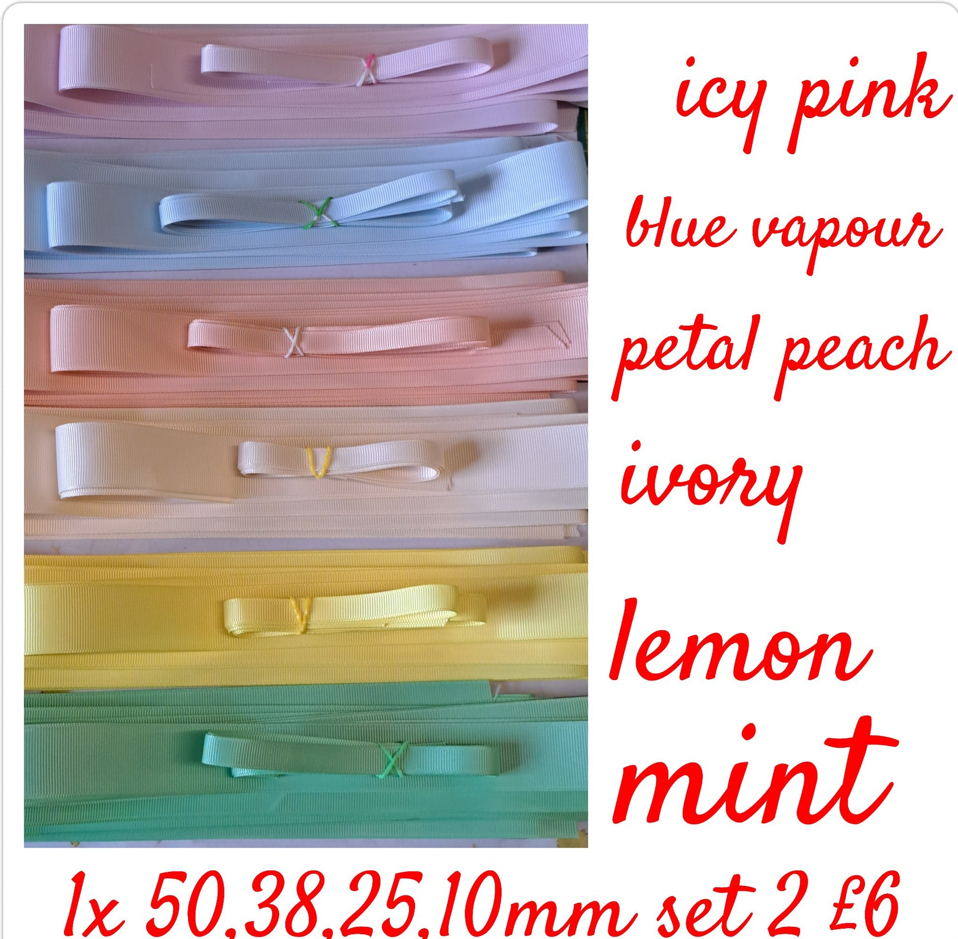 Ribbon set 2 grosgrain