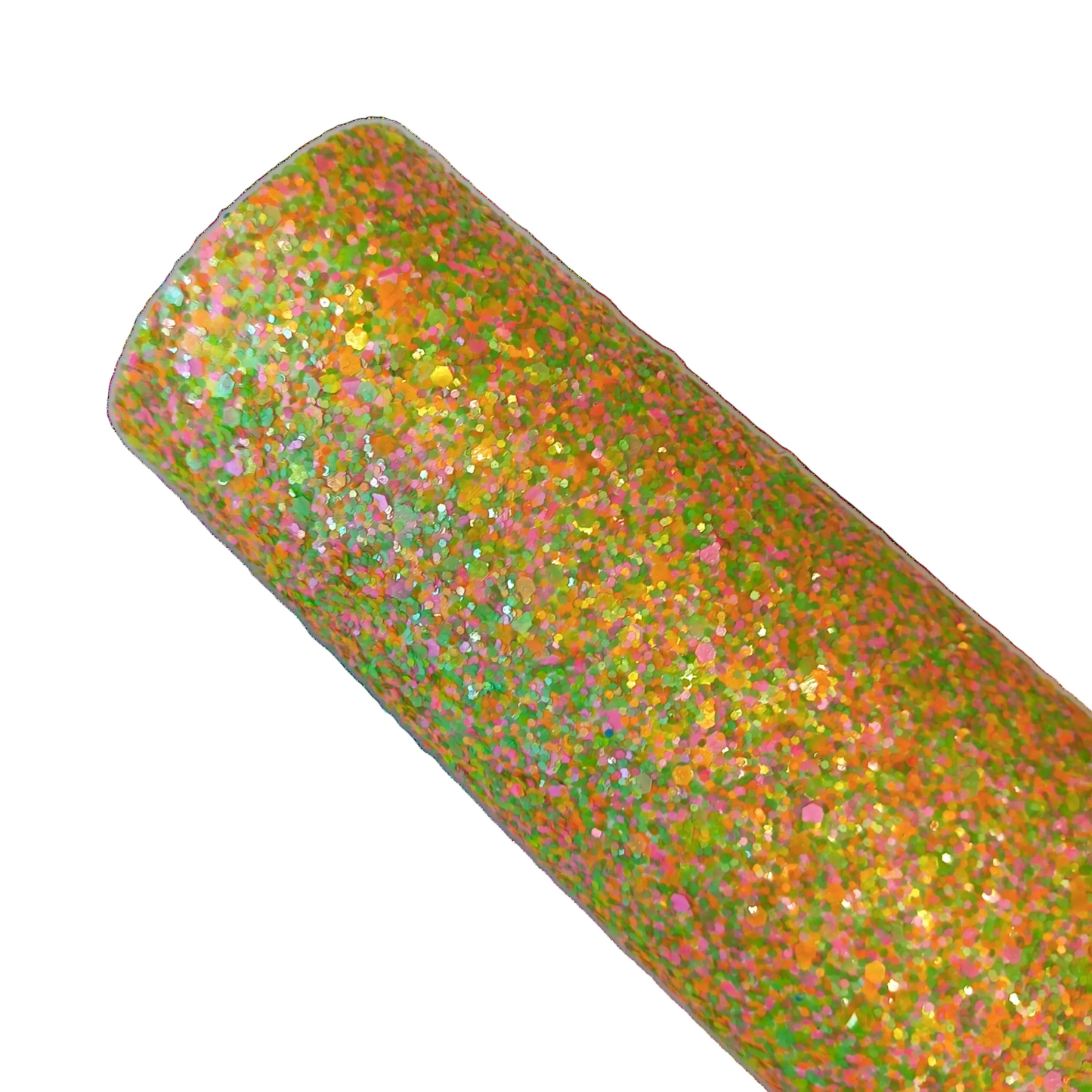 Multi coloured fine glitter. Yellow green