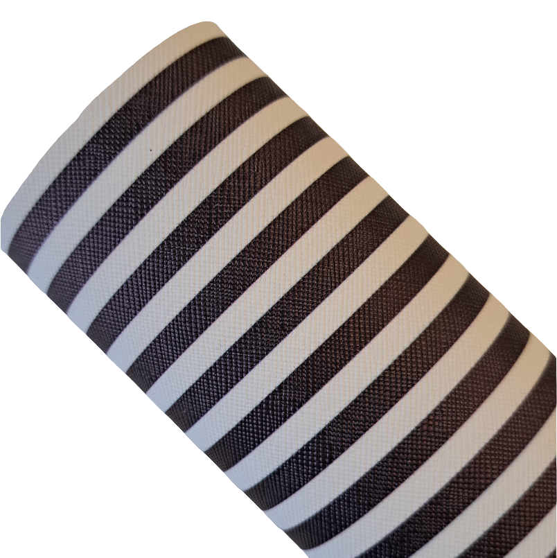 Black/white Stripe Leatherette
