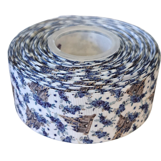 Blue castles 38mm ribbon