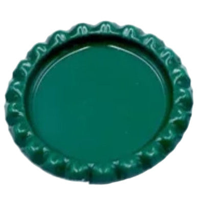 green bottle cap on a white background