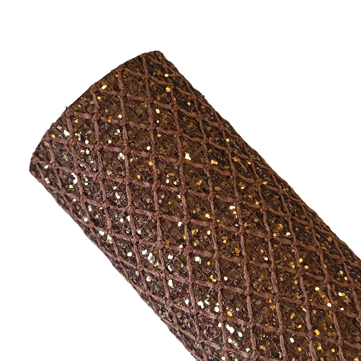 Brown glitter lace diamond patterned 