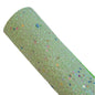 chunky glitter green sequins coloured roll on a white background