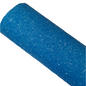 chunky glitter neon blue coloured roll on a white background