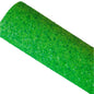 chunky glitter neon green coloured roll on a white background