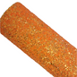 chunky glitter orange coloured roll on a white background