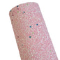 chunky glitter pink sparkle coloured roll on a white background