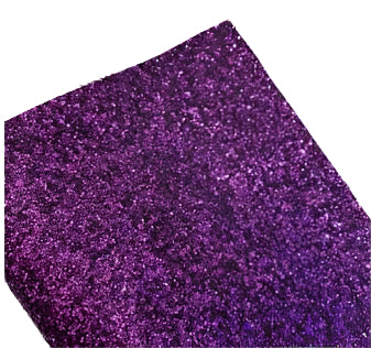 chunky glitter purple coloured roll on a white background