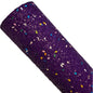 chunky glitter purple coloured roll on a white background