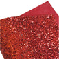 chunky glitter red coloured sheet on a white background