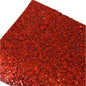 chunky glitter red coloured sheet on a white background