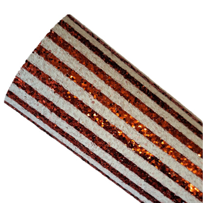 chunky glitter red and white roll on a white background