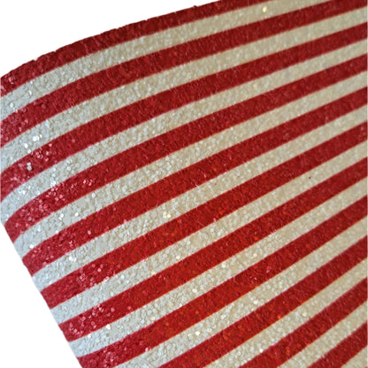 chunky glitter red and white sheet on a white background
