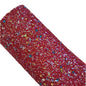 chunky glitter red sequins coloured roll on a white background
