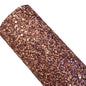 chunky glitter rose gold coloured roll on a white background