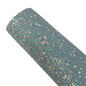 chunky glitter sky blue roll on a white background
