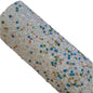 chunky glitter white sequins coloured roll on a white background