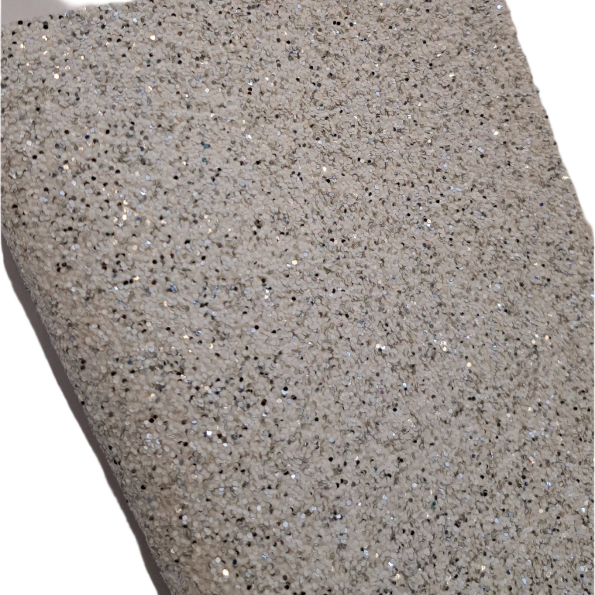 chunky glitter white sparkle coloured roll on a white background