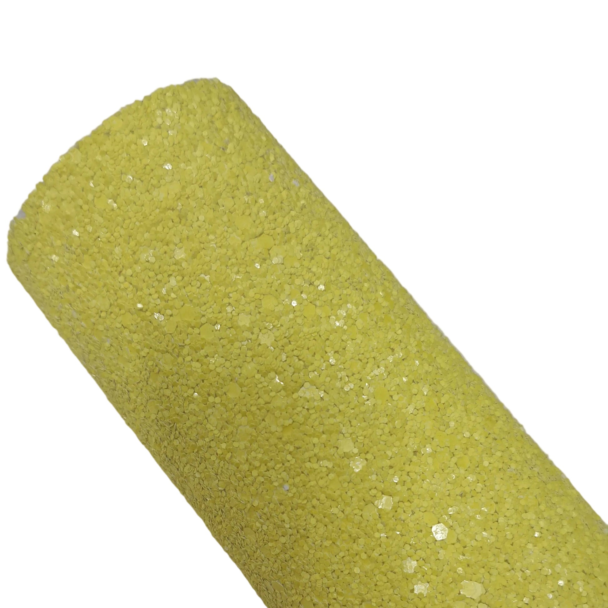 chunky glitter yellow with twill back