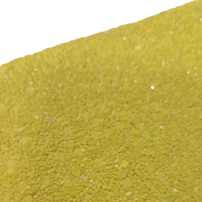 Chunky glitter yellow twill back 