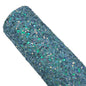 Chunky luxury blue shapes glitter with twill backn