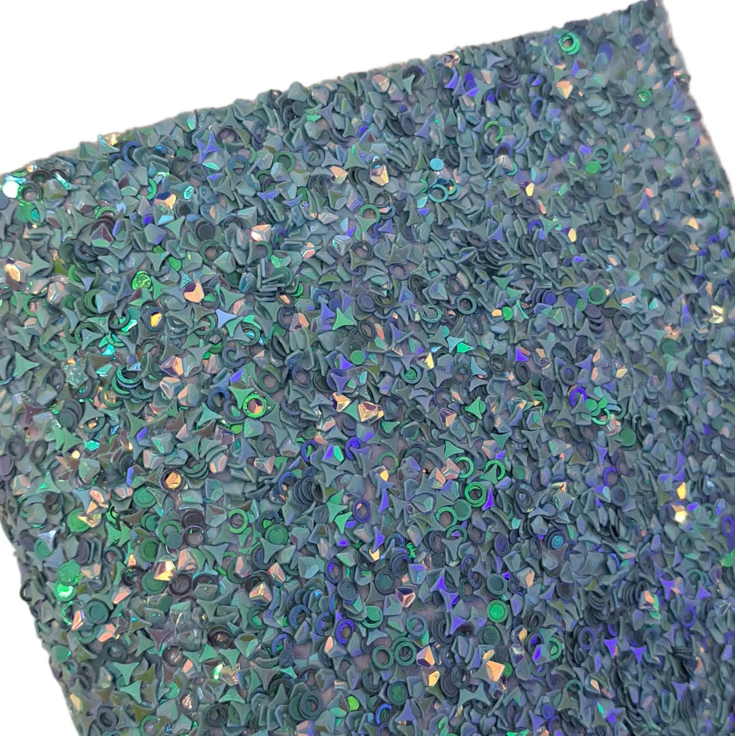 Chunky luxury blue shapes glitter A4 