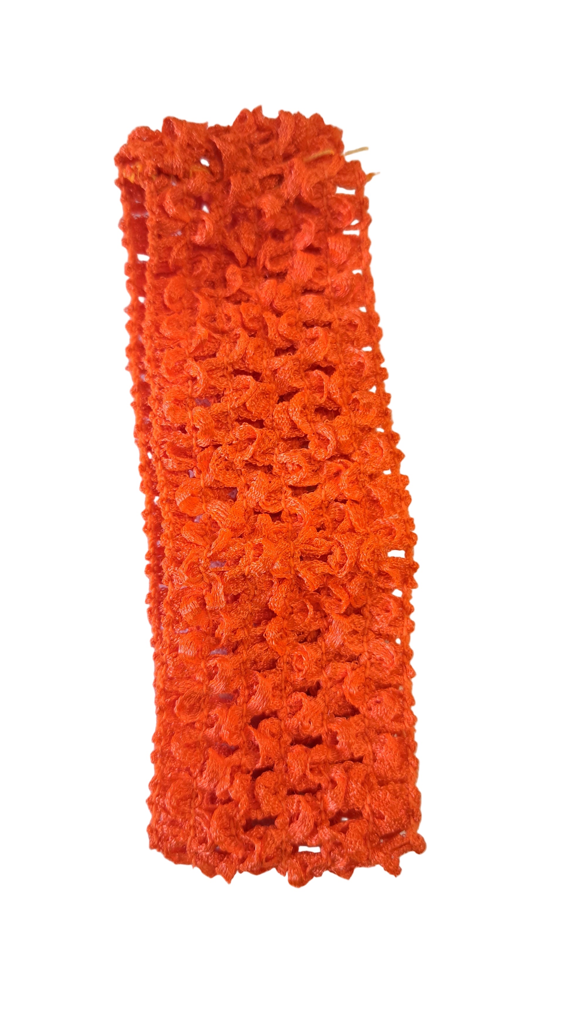 Crochet head bands bright orange