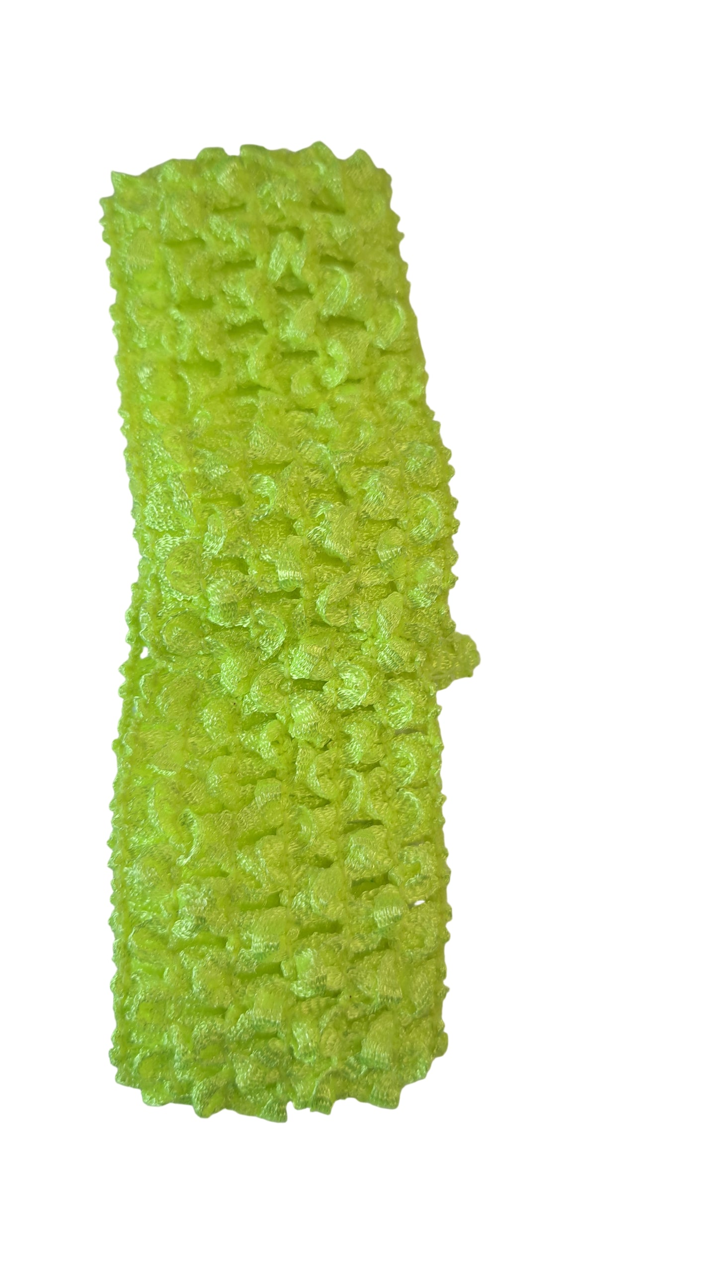 Crochet elastic head bands bright yellow
