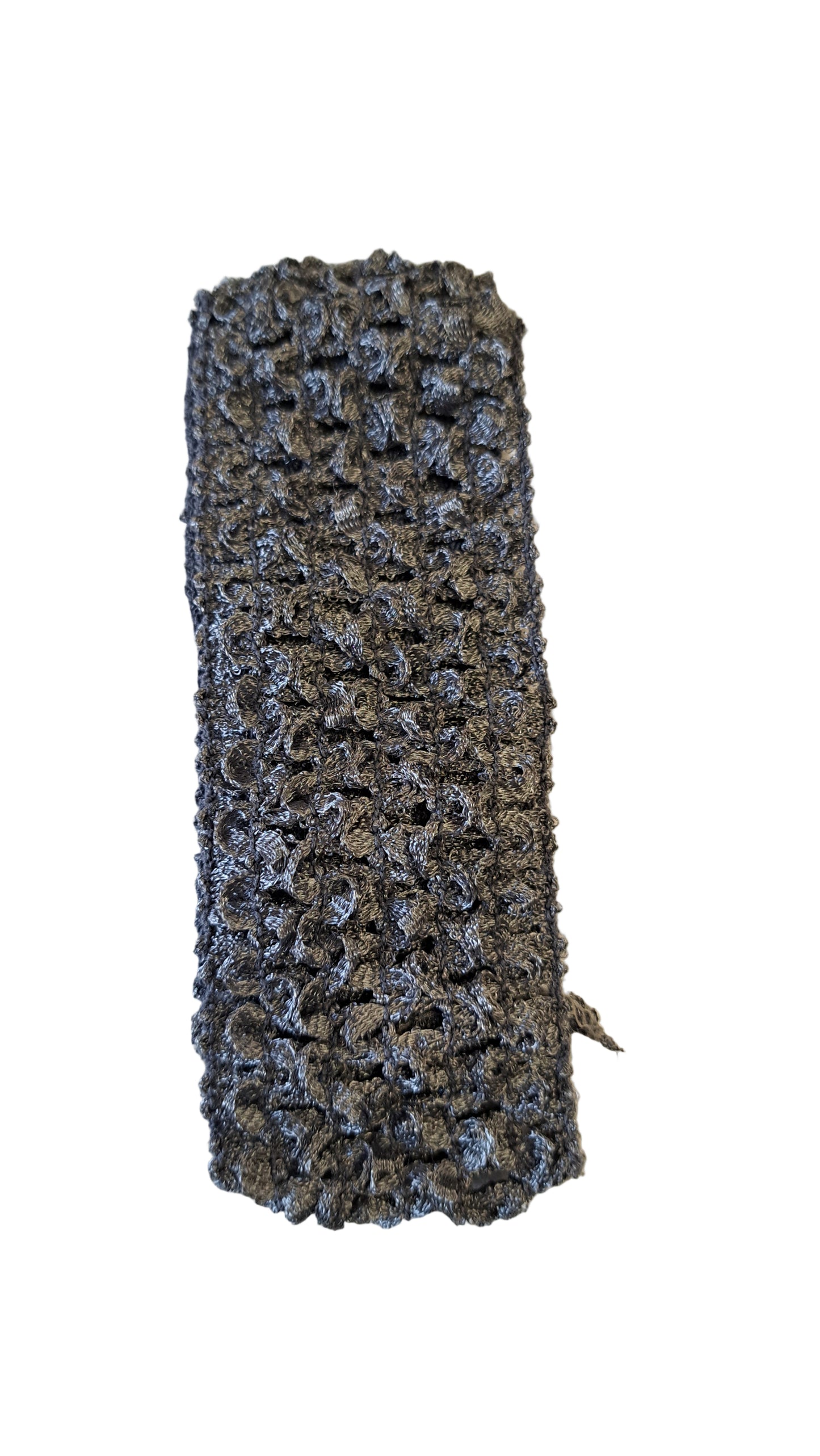 Crochet head bands metal grey