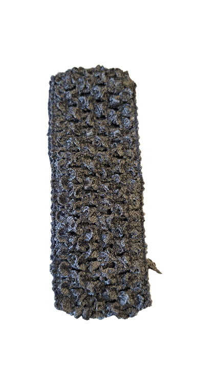 Crochet head bands metal grey
