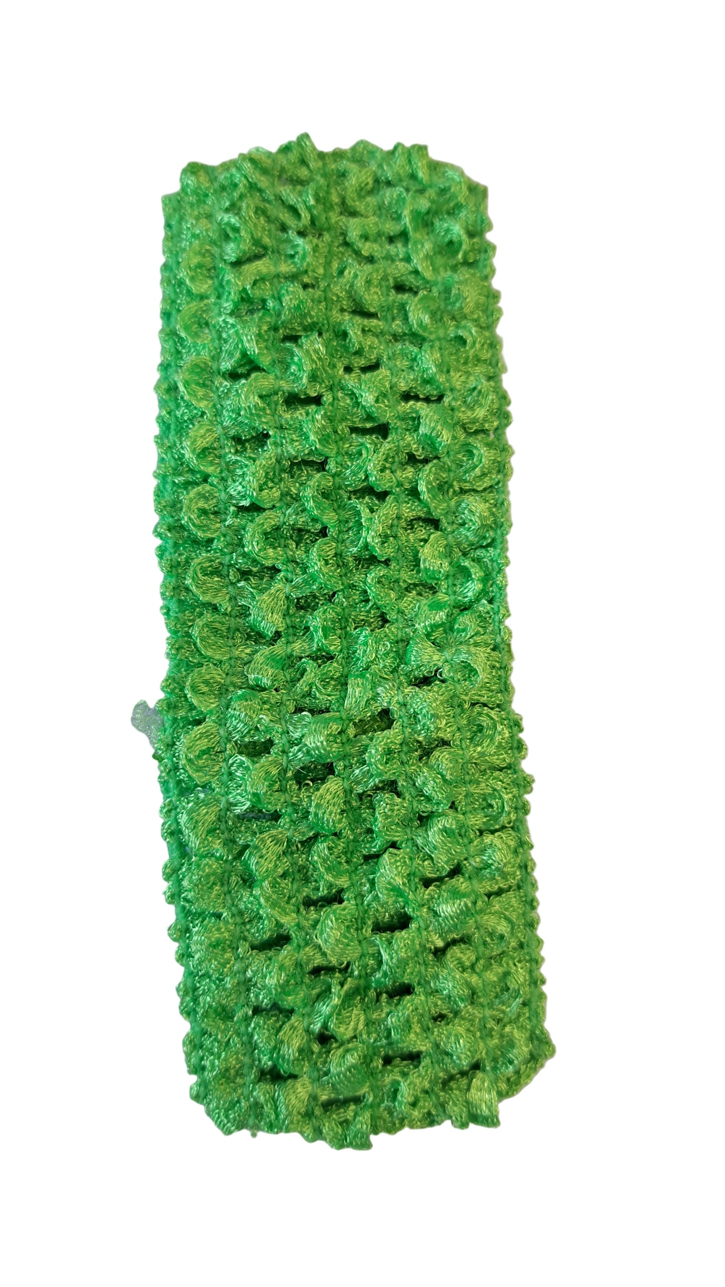 Crochet elastic head bands acid green
